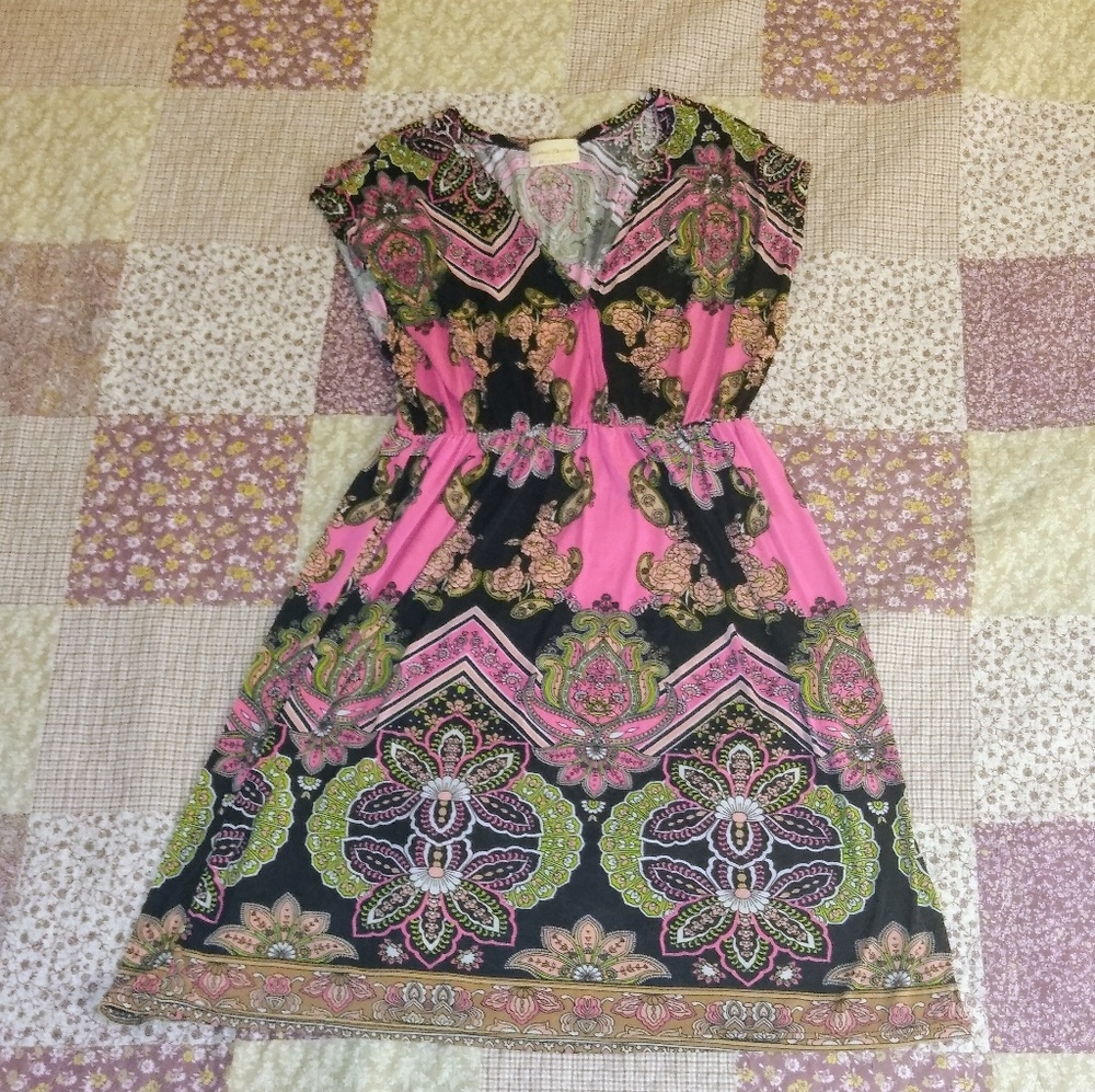 BOBBIE BROOKS PATTERN DRESS